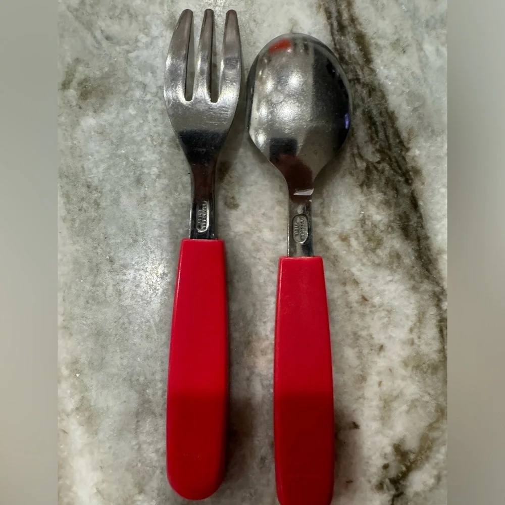 Vintage hello kitty utensil set. Hello kitty fork and spoon.